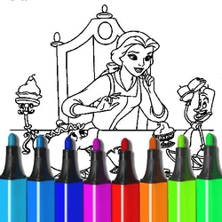 Beauty and the Beast Coloring Page | Your source of the most fun and