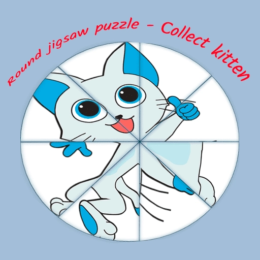 Round jigsaw Puzzle - Collect Kitten